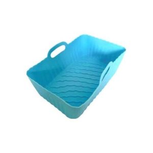 MOLDE BANDEJA  de SILICONA p/FREIDORA DE AIRE RECTANGULAR REUTILIZABLE 200u｜可重复使用的长方形硅胶空气炸锅托盘（200件）