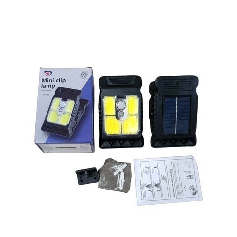 MINI LAMPARA CLIP CARGA SOLAR YD-21B CON  SENSOR DE MOVIMIENTO calida 150u｜YD-21B 迷你夹式太阳能灯（带运动传感器，暖白光）（150件）