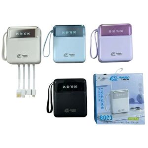 POWER BANK LAMBO TECH PL-85 8000mAh 4 en 1 celeste blanco lila negro PL-85 100u｜LAMBO TECH PL-85 8000mAh 四合一移动电源（浅蓝色、白色、淡紫色、黑色）（100件）