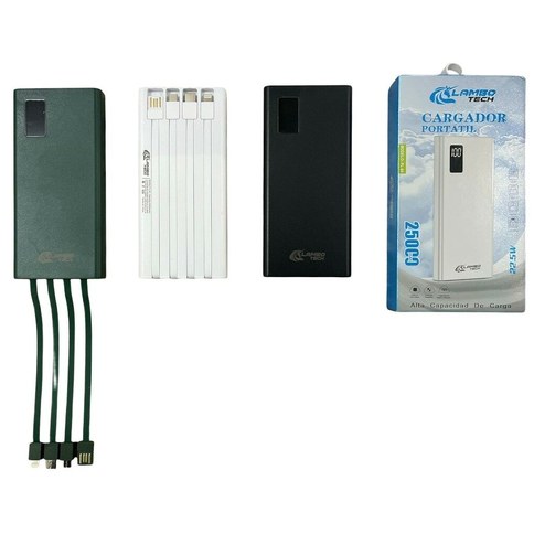 POWER BANK LAMBO TECH PL-84  25000mAh 4 en 1 verde negro blanco PL-84 100u｜LAMBO TECH PL-84 25000mAh 四合一移动电源（绿色、黑色、白色）（100件）