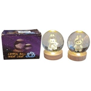 ESFERA DE CRISTAL LUZ DE NOCHE LABUBU 8CM 36u｜LABUBU 8 厘米水晶球夜灯（36件）