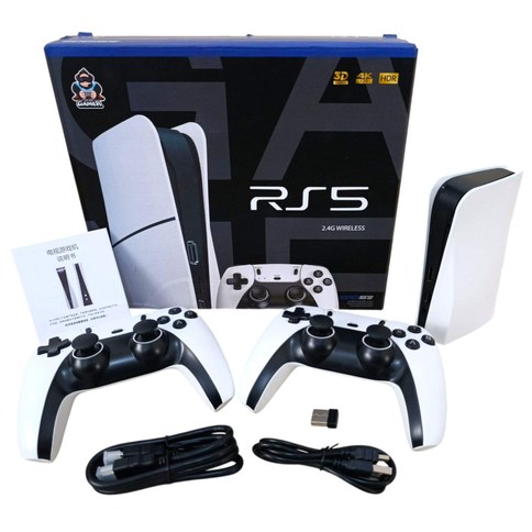 CONSOLA DE JUEGOS RS5 con 2 JOYSTICK 3D GAMES 4K HDR 2.4G INALAMBRIICO 20u｜RS5 游戏机（含2个游戏手柄，支持4K HDR 2.4G无线3D游戏） -（20件）