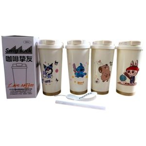 VASO TERMICO c/SORBETE CORREA ANTIDESLIZANTE 500ml stitch kuromi capybara labubu 50u｜带吸管和防滑挂绳的保温杯（500毫升，图案可选：史迪奇、酷洛米、水豚、拉布布（50件）