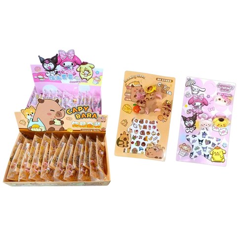 SET ANILLO Y STICKER HS-8010 PERSONAJE 1080u｜HS-8010 卡通戒指及贴纸套装（1080件）