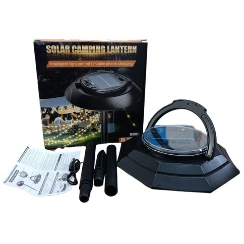 FOCO LAMPOARA SOLAR PORTATIL TIRA LED JB-380-2 blanca calida multicolor 48u｜JB-380-2 便携式太阳能 LED 灯条，暖白光，多色（48件）