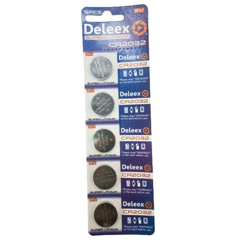PILA BOTON DELEEX CR2032 BLISTER x5pcs 1000u｜DELEEX CR2032 纽扣电池（5 包）（1000件）
