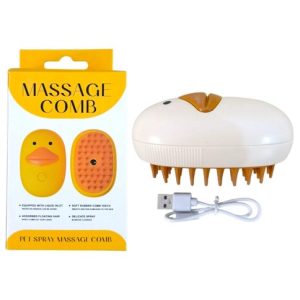 CEPILLO PULVERIZADOR VAPOR PATO para MASCOTA RECARGABLE 120u｜可充电鸭子宠物蒸汽喷雾刷（120件）