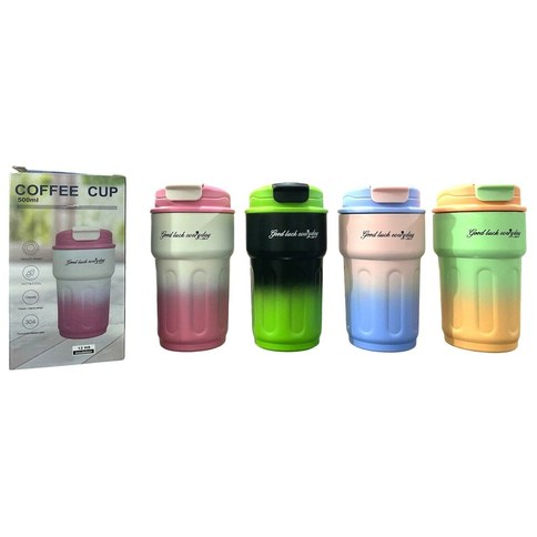 BOTELLA TERMICA BICOLOR con COLGANTE 500ml ACERO INOXIDABLE SUS 304 50u｜500毫升不锈钢304不锈钢双色吊坠保温瓶（50件）