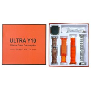 SET SMART WACTH ULTRA Y10 4mallas simil cuero+tela+silicona+metal 60u｜Ultra Y10 智能手表套装，4 个网状保护套（人造革、布料、硅胶、金属）（60件）