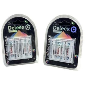 PILA AA DELEEX 3800 mAh RECARGABLE x4pcs 300u｜Deleex 3800mAh 可充电 AA 电池 4 节，300 节（300件）