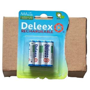 DELEEX PILA RECARGABLE AAA 1600mAh x4pcs 200u｜Deleex 1600mAh 可充电 AAA 电池 4 节，200 节（200件）