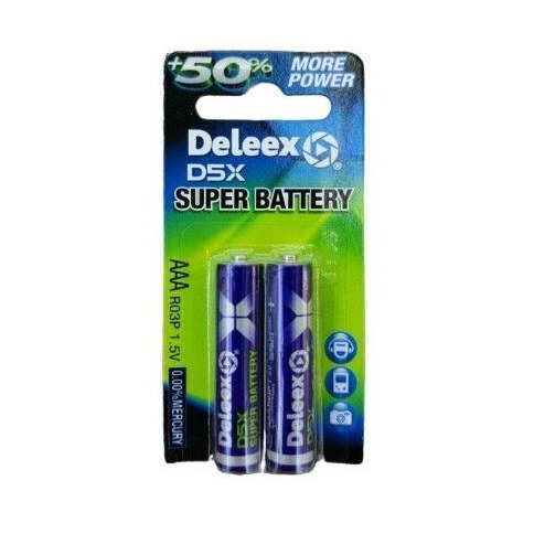 PILA AAA DELEEX R03P 1.5v +50% x2pcs 960u｜DELEEX R03P AAA 电池，1.5V +50%，2节，960节（960件）