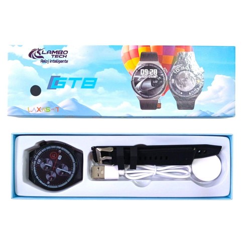 SMART WACTH GT8 LAMBO TECH  RECARGABLE negro 100u｜LAMBO TECH GT8 智能手表（可充电，黑色）（100件）