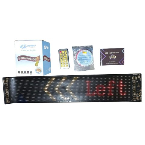 CARTEL LED FLEXIBLE LAMBO TECH 16x96px RGB PERSONALIZADO PARA AUTOS 59.5x12cm 40u｜LAMBO TECH柔性LED显示屏 16x96像素 RGB 汽车定制款 59.5x12厘米（40件）