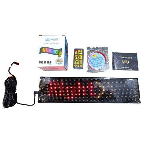 CARTEL LED FLEXIBLE LAMBO TECH 16x64px RGB PERSONALIZADO PARA AUTOS 37.4x9.2cm 60u｜LAMBO TECH柔性LED显示屏 16x64像素 RGB 汽车定制款 37.4x9.2厘米（60件）