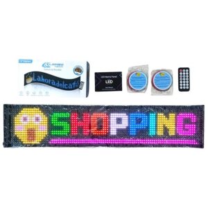 CARTEL LED FLEXIBLE 16x96px plus LAMBO TECH RGB PERSONALIZADO PARA AUTOS 90x20cm 18u｜柔性 LED 显示屏，16x96 像素，含 Lambo Tech RGB 灯效，可定制用于汽车，90x20 厘米（18件）