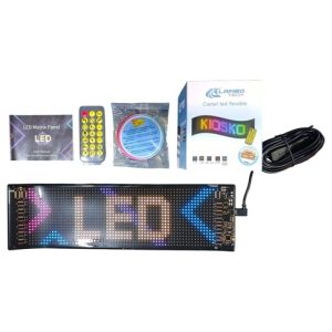 CARTEL LED FLEXIBLE LAMBO TECH 20x64px RGB PERSONALIZADO PARA AUTOS 34.8x10.2cm 60u｜LAMBO TECH 柔性 LED 显示屏，20x64 像素RGB 定制汽车灯 34.8x10.2cm（60件）