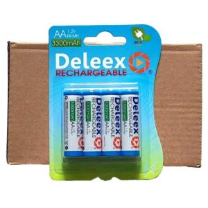 DELEEX PILA RECARGABLE AA 3300mAh x4pcs 200u｜Deleex 可充电 AA 3300mAh 电池 4 节，200 节数量（200件）