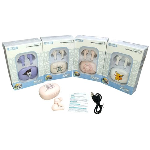AURICULAR BLUETOOTH INALAMBRICO CON ESTUCHE ARK-T28 SERIE SANRIO 100u｜Sanrio ARK-T28 系列无线蓝牙耳机（带耳机盒）（100件）