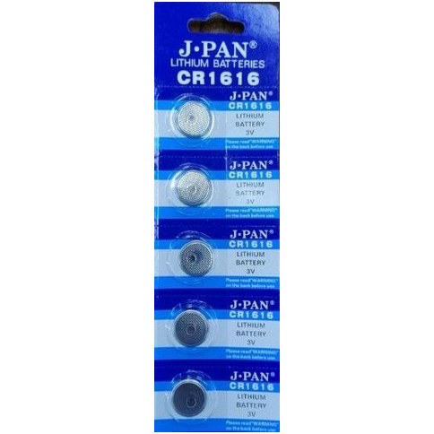PILA BOTON J.PAN CR1616 x5pcs 1000u｜J.PAN CR1616纽扣电池，5节，1000节（1000件）