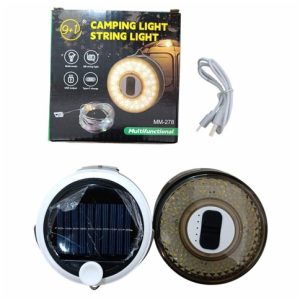TIRA LUZ LED MM-278T SOLAR CALIDO/RGB GUIRNALDAS CAMPING ENROLLABLE EXTERIOR COLGABLE 8m RECARGABLE｜MM-278T太阳能暖光/RGB LED灯串（8米，可充电，可卷起，户外，可悬挂）