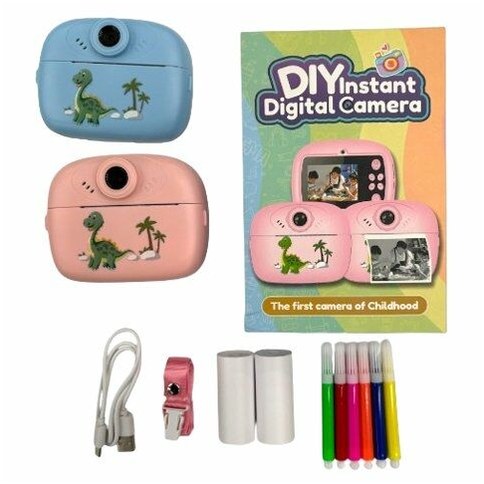CAMARA IMPRESORA INFANTIL DINOSAURIO C/COLGANTE PAPEL DE IMPRESION 50u｜恐龙儿童相机打印机，带挂绳和打印纸（50件）