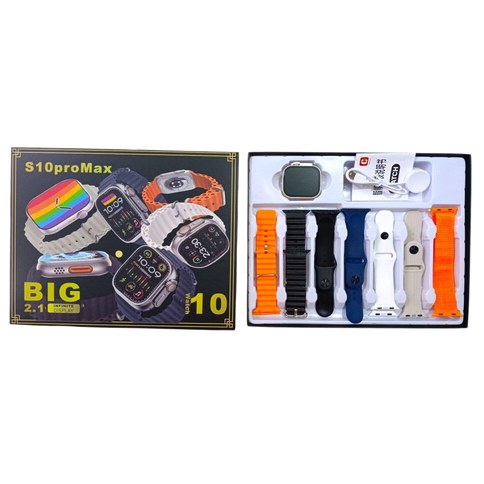 SET SMART WACTH S10proMax Wacth10 7mallas SILICONA 50u｜S10proMax智能手表套装，含7个硅胶屏幕（50件）