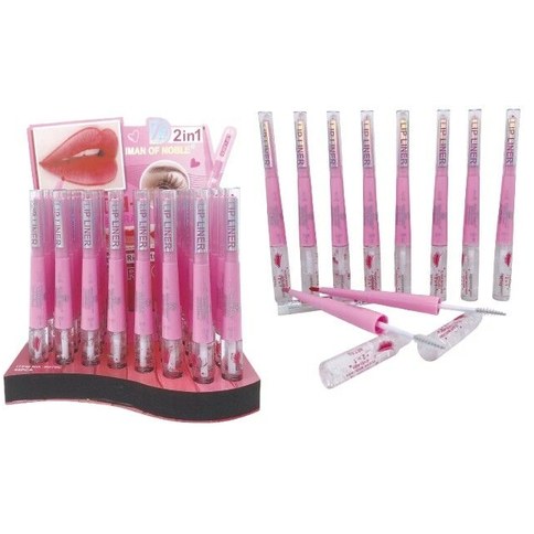 LAPIZ DELINEADOR DE LABIOS+GEL DE PESTAÑAS P079C 2en1 IMAN OF NOBLE 1152u｜IMAN OF NOBLE P079C 二合一唇线笔 + 睫毛胶（1152件）