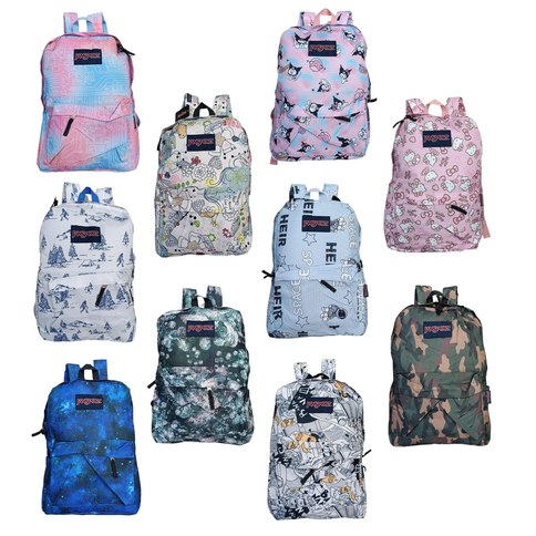 MOCHILA JANSPORT 47x31x13cm VARIOS MOTIVOS SURTIDO 120u｜JANSPORT 背包 47x31x13cm（多种款式）（120件）