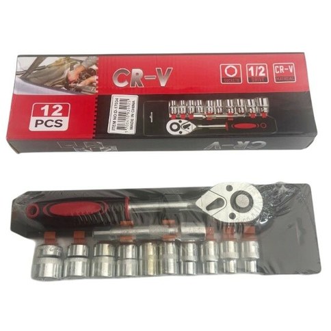 KIT BOCALLAVES CRIQUE 1/2 x12pcs 20u｜1/2英寸棘轮套筒扳手套装（12件）（20件）