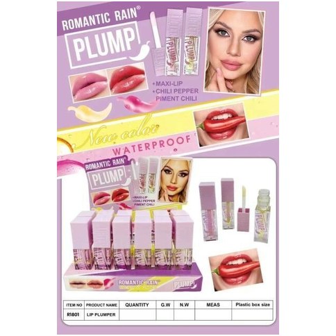 LABIAL GLOSS R1801 ROMANTIC RAIN 720u｜浪漫雨唇彩 R1801（720件）