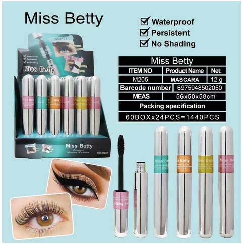 MASCARA DE PESTAÑA M205 MISS BETTY 1440u｜睫毛膏 M205 MISS BETTY（1440件）