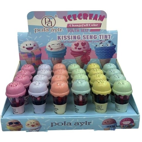 TINTE LABIAL LC8033 POLA AYIR HELADO 1440u｜POLA AYIR 冰淇淋唇釉 LC8033（1440件）