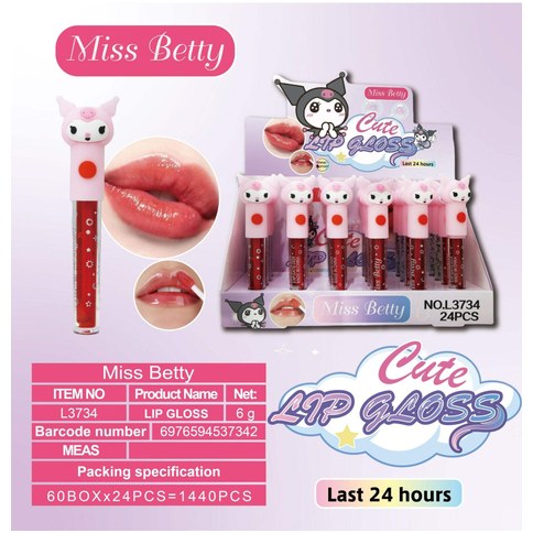 TINTE LABIAL L3734 MISS BETTY 1440u｜Miss Betty 唇釉 L3734（1440件）