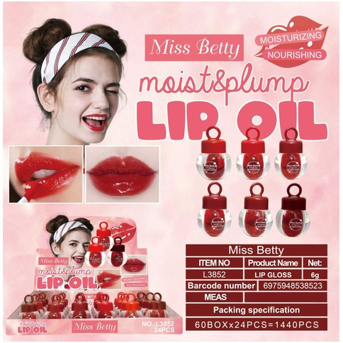 TINTE LABIAL L3852 MISS BETTY 1440u｜贝蒂小姐唇釉 L3852（1440件）