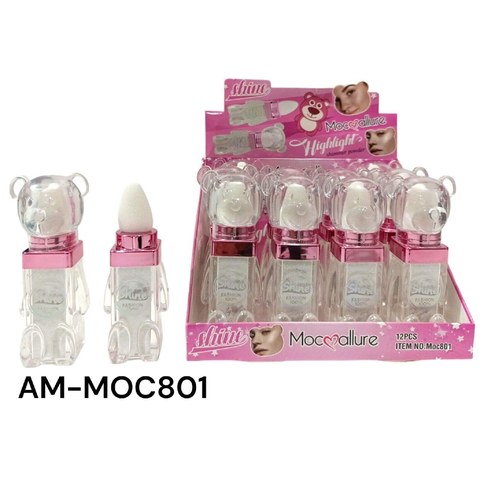 POLVO ILUMINADOR MONOCOLOR OSITO MOC801 MOCOALLURE 960u｜Mocoallure单色高光粉泰迪熊款 MOC801（960件）