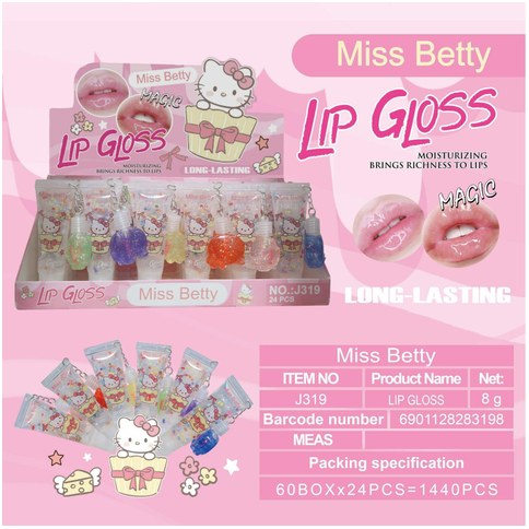 LABIAL GLOSS J319 MISS BETTY 1440u｜Miss Betty唇彩 J319（1440件）