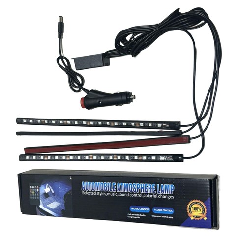 TIRA LED RBG p/AUTO AUDIORITMICA 72 LED 50u｜车载 RGB LED 灯条，声控，72 颗 LED 灯珠（50件）