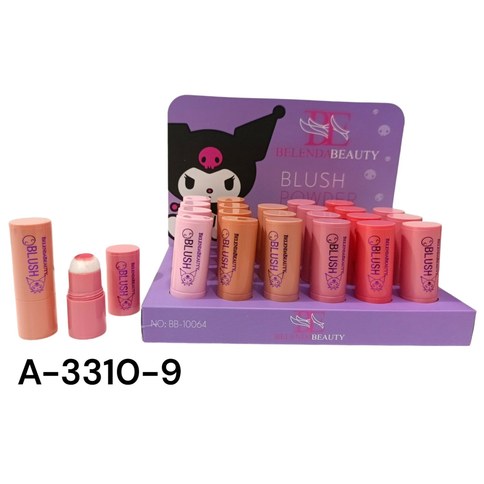RUBOR COMPACTO CON ESPONJA 10064 BELENDA BEAUTY 1440u｜BELENDA BEAUTY 10064粉状腮红，附海绵（1440件）