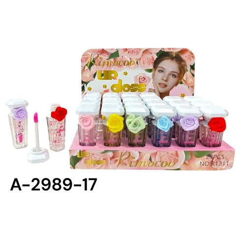 BRILLO LABIAL CON GLITTER R1211 RIMOCOO 1440u｜闪光唇彩 R1211 RIMOCOO（1440件）