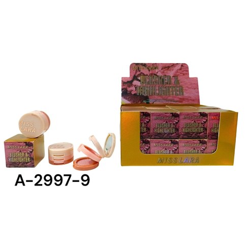 RUBOR ILUMINADOR COMPACTO MS-53 Miss lara 768u｜Miss Lara MS-53 粉饼高光腮红（768件）
