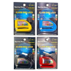 CANDADO TRABADISCO ALARMA R8201 20negro 10rojo 10azul 10amarilla 50u｜报警碟形锁 R8201，黑色20个，红色10个，蓝色10个，黄色10个（50件）