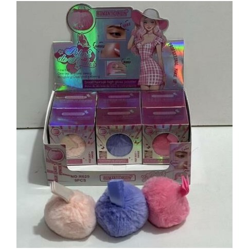 R625 POM POM PARA POLVO ILUMINADOR ROMANTIC RAIN 720U｜ROMANTIC RAIN R625高光粉扑（720件）