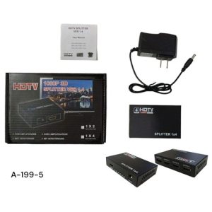 DERIVADOR HDMI 1X4 1080P VER 1.4 100U｜HDMI 1x4 1080p 1.4 版分配器（100件）