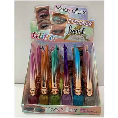 MOC533 DELINEADOR LÍQUIDO 12 COLORES MOCOALLURE 720U｜MOC533 MocoAllure 12 色液体眼线笔（720件）