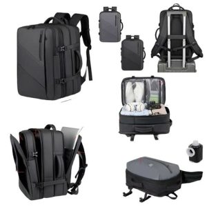 MOCHILA DE VIAJE COMPRESION AL VACIO EXPADIBLE 2518 45x30x22+6cm 60u｜可扩展真空压缩旅行背包，45x30x22+6 厘米（60件）