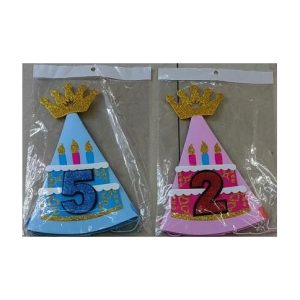 GORRITO DEL CUMPLEAÑERO c/NÚMEROS GOMA EVA 300u｜带数字的生日帽（EVA泡沫材质）（300件）