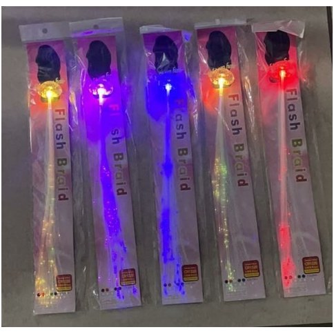 MECHITAS DE PELO APLIQUE FIBRA COLORES c/LED 1200u｜彩色纤维接发（带LED灯）（1200件）
