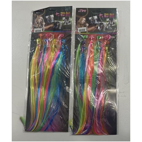 MECHITAS DE PELO COLORES C/BROCHE X12 500U｜彩色接发片（带夹子） x12（500件）
