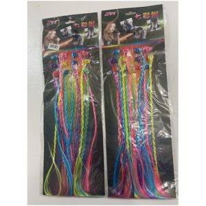 MECHITAS DE TRENZAS COLORES C/BROCHE X12 500U｜彩色编织接发片（带夹子）（12片（500件）